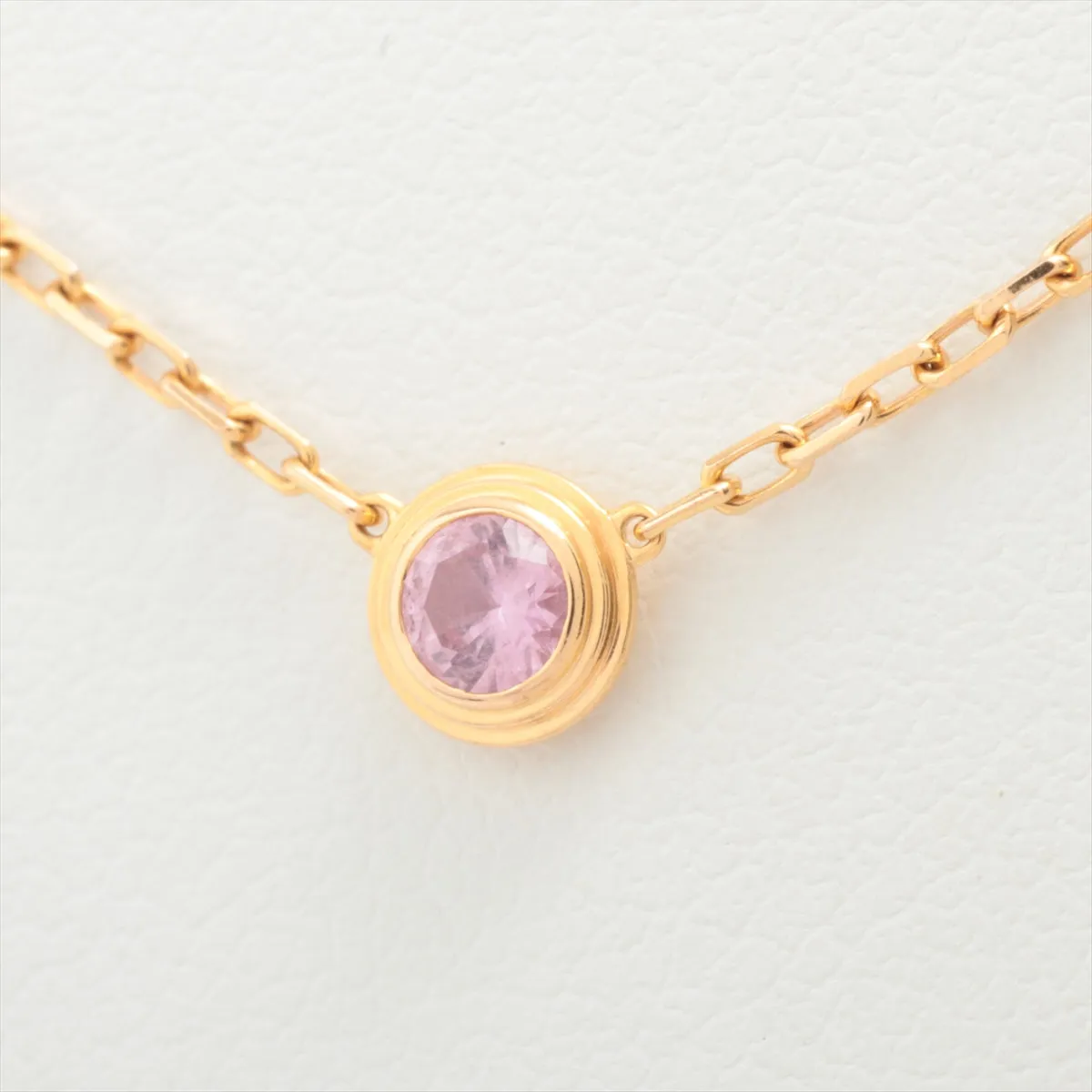 Cartier Damenuhr Pink Sapphire Yellow Gold Necklace
