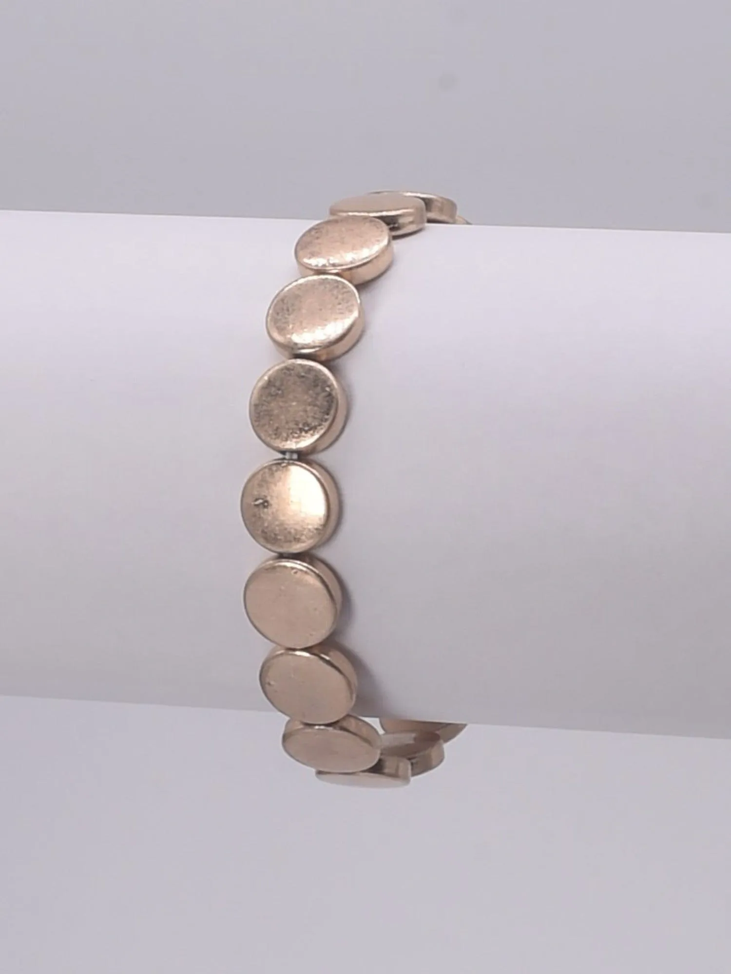 CB2122 Small Metal Beads Stretch Bracelet