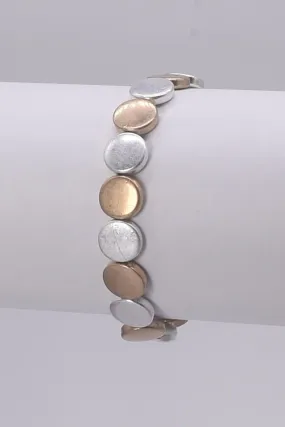 CB2122 Small Metal Beads Stretch Bracelet