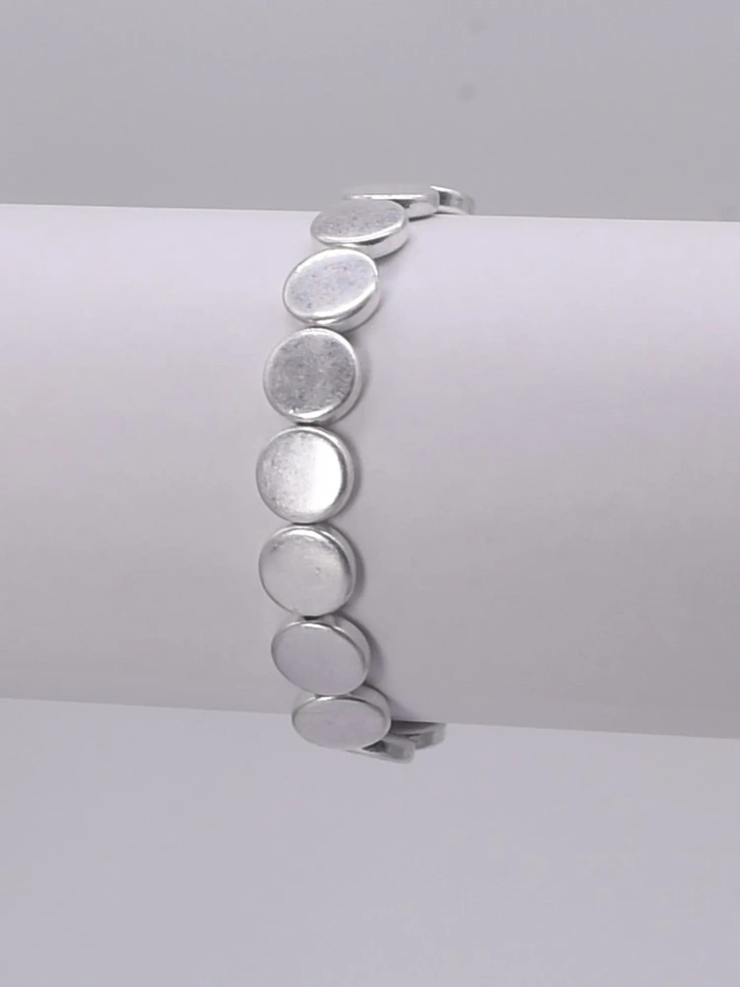 CB2122 Small Metal Beads Stretch Bracelet