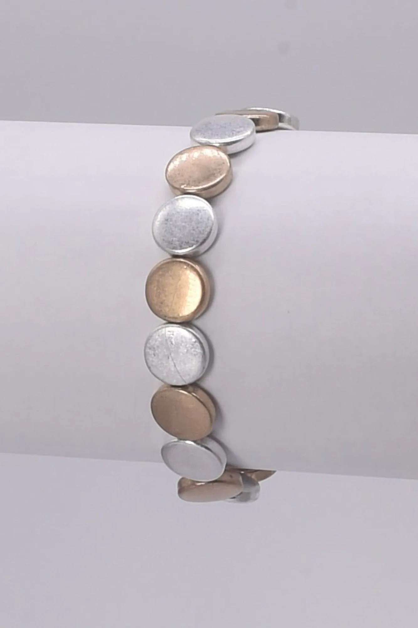 CB2122 Small Metal Beads Stretch Bracelet