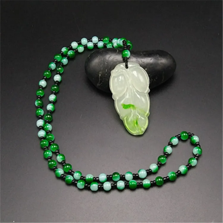 Chalcedony necklace sweater chain