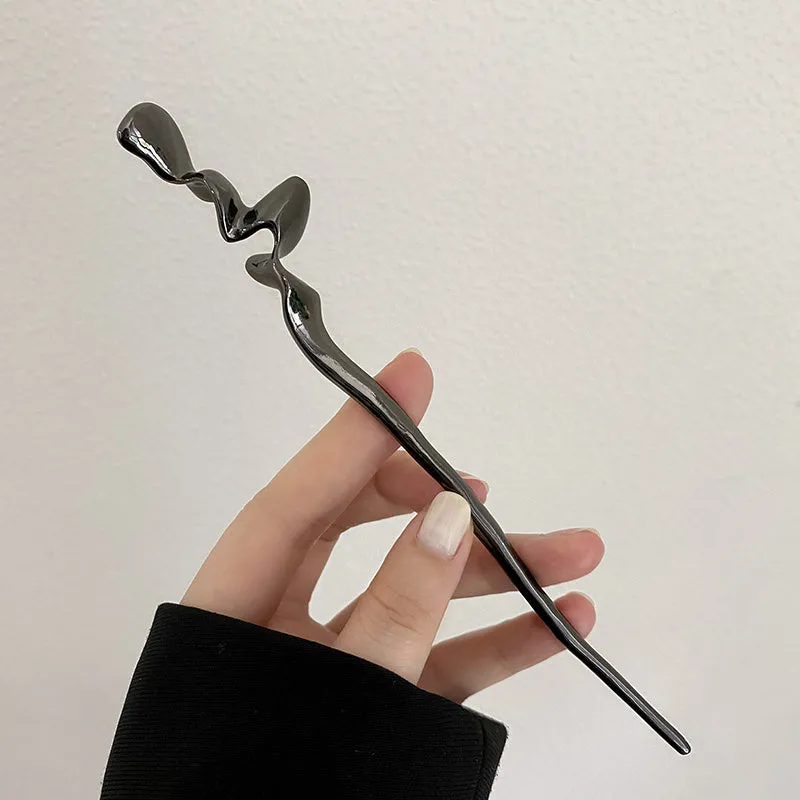 Chic Chinese Metal Hair Stick for Stylish Buns