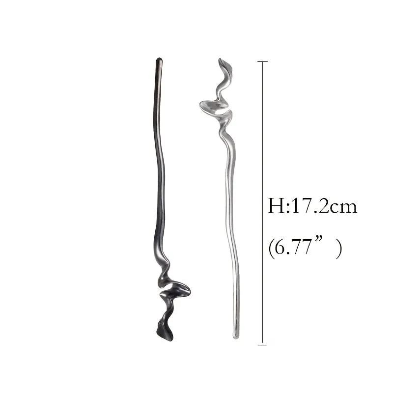 Chic Chinese Metal Hair Stick for Stylish Buns