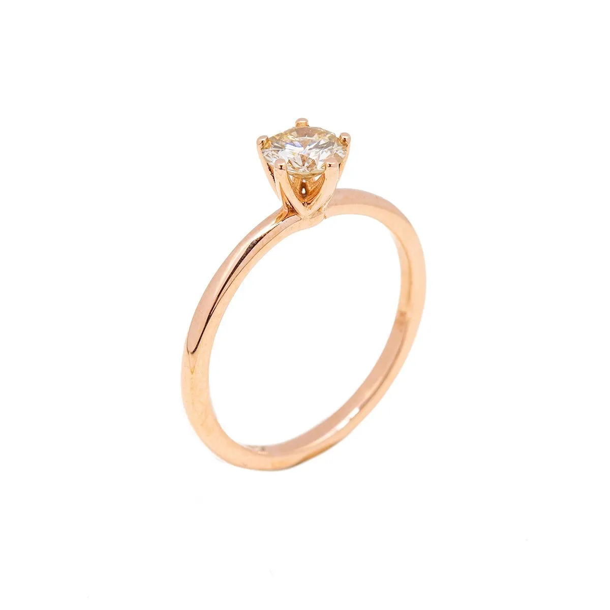 Cognac Diamond Engagement Ring