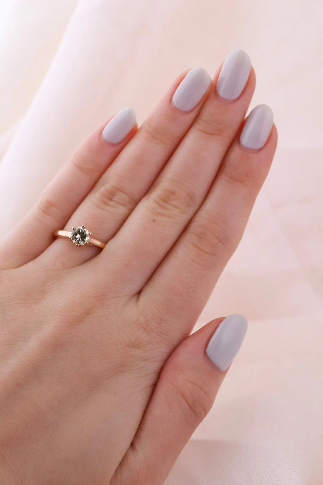 Cognac Diamond Engagement Ring