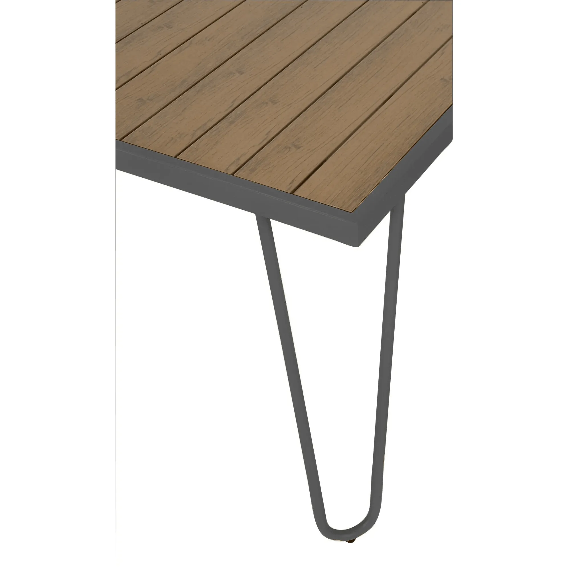 Cosco Novogratz Paulette 5' Table and Bench Set - Charcoal | 88192CNOEUK
