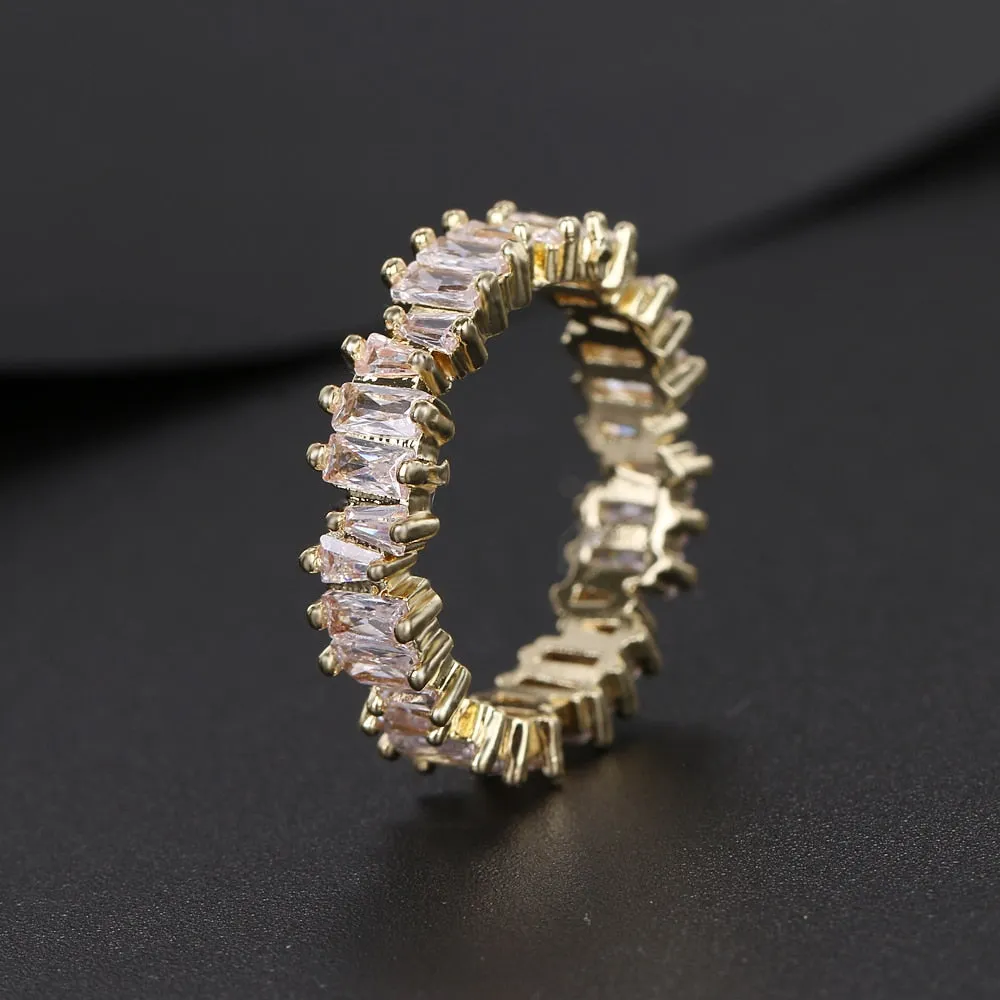 Cubic Zirconia Engagement Crystal Rings