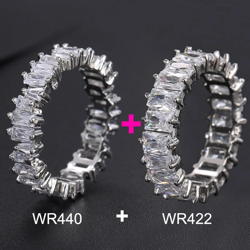 Cubic Zirconia Engagement Crystal Rings