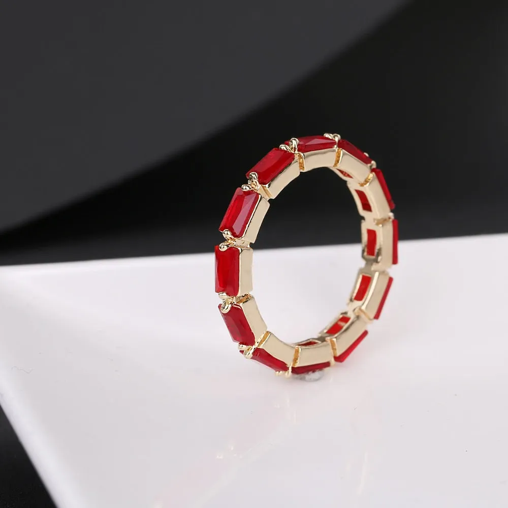 Cubic Zirconia Engagement Crystal Rings