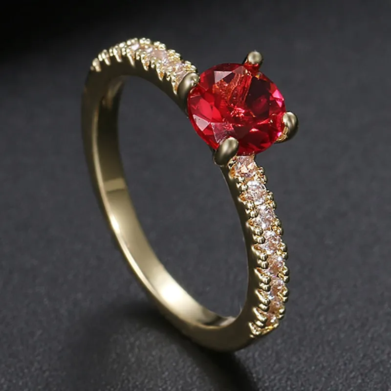 Cubic Zirconia Engagement Crystal Rings