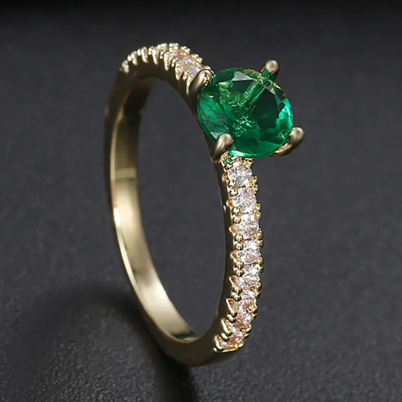 Cubic Zirconia Engagement Crystal Rings