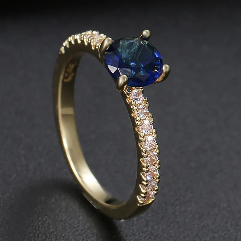 Cubic Zirconia Engagement Crystal Rings