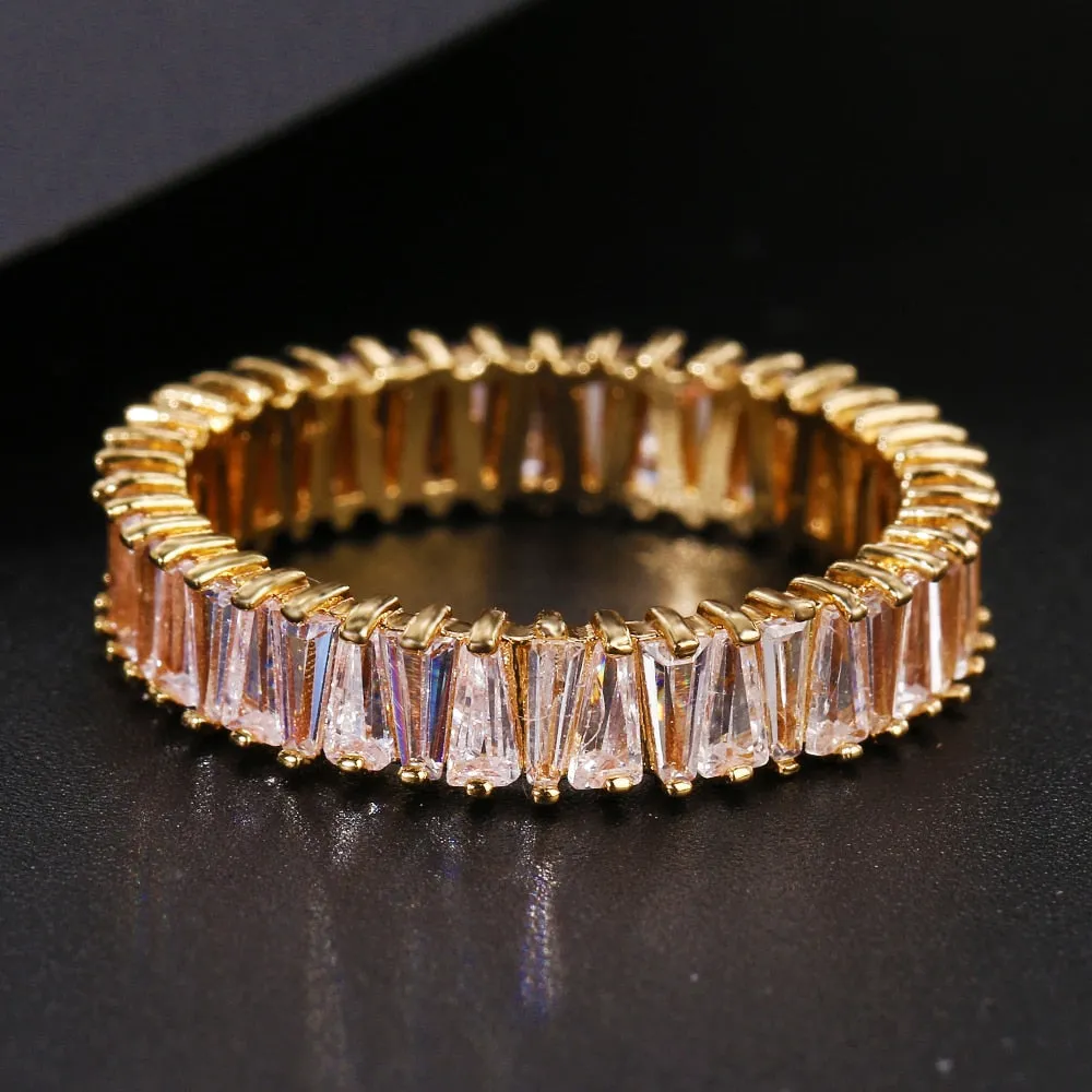 Cubic Zirconia Engagement Crystal Rings