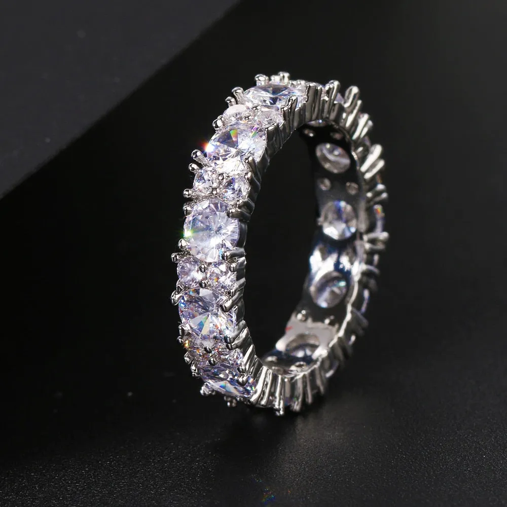 Cubic Zirconia Engagement Crystal Rings