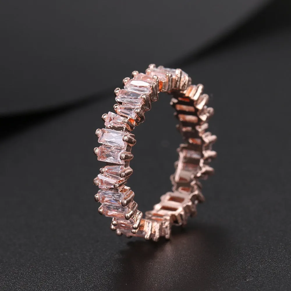 Cubic Zirconia Engagement Crystal Rings