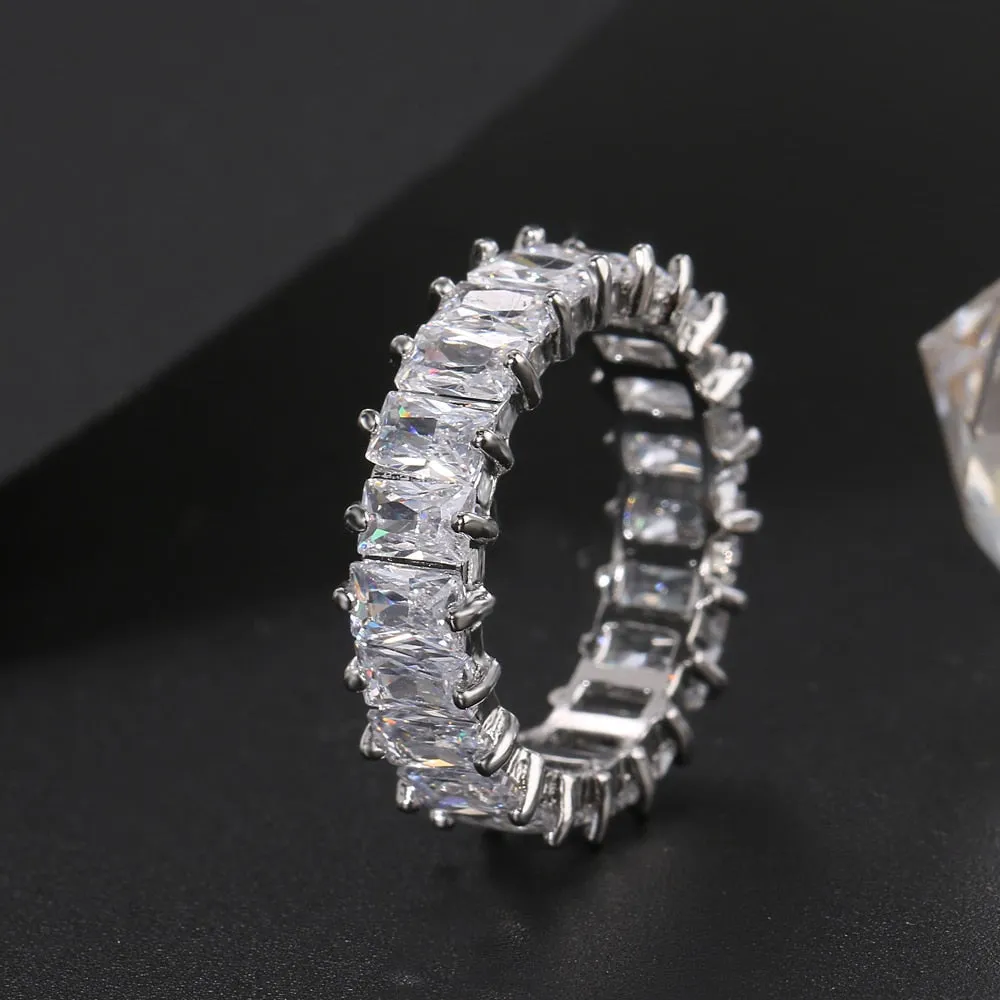 Cubic Zirconia Engagement Crystal Rings