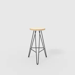 Custom Plywood Bar Stool with Hairpin Base