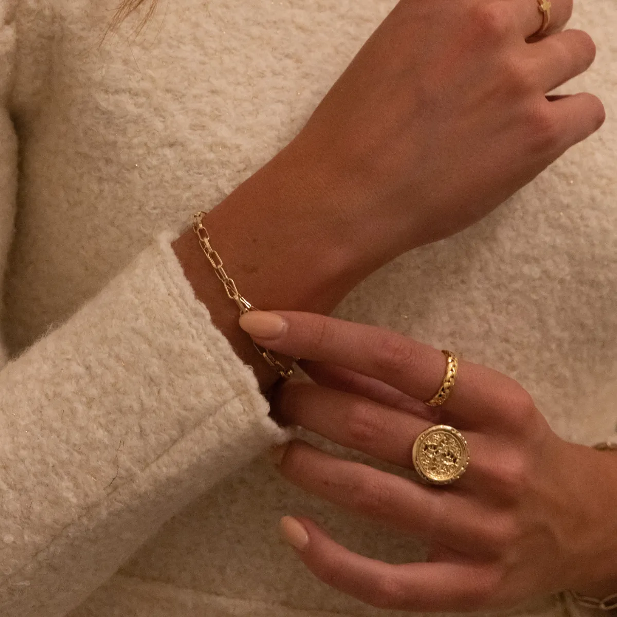 Dainty Links Bracelet 14K Solid Gold
