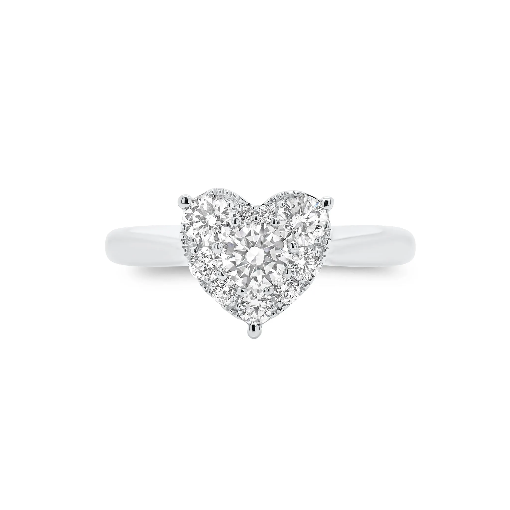 Diamond Heart Engagement Ring