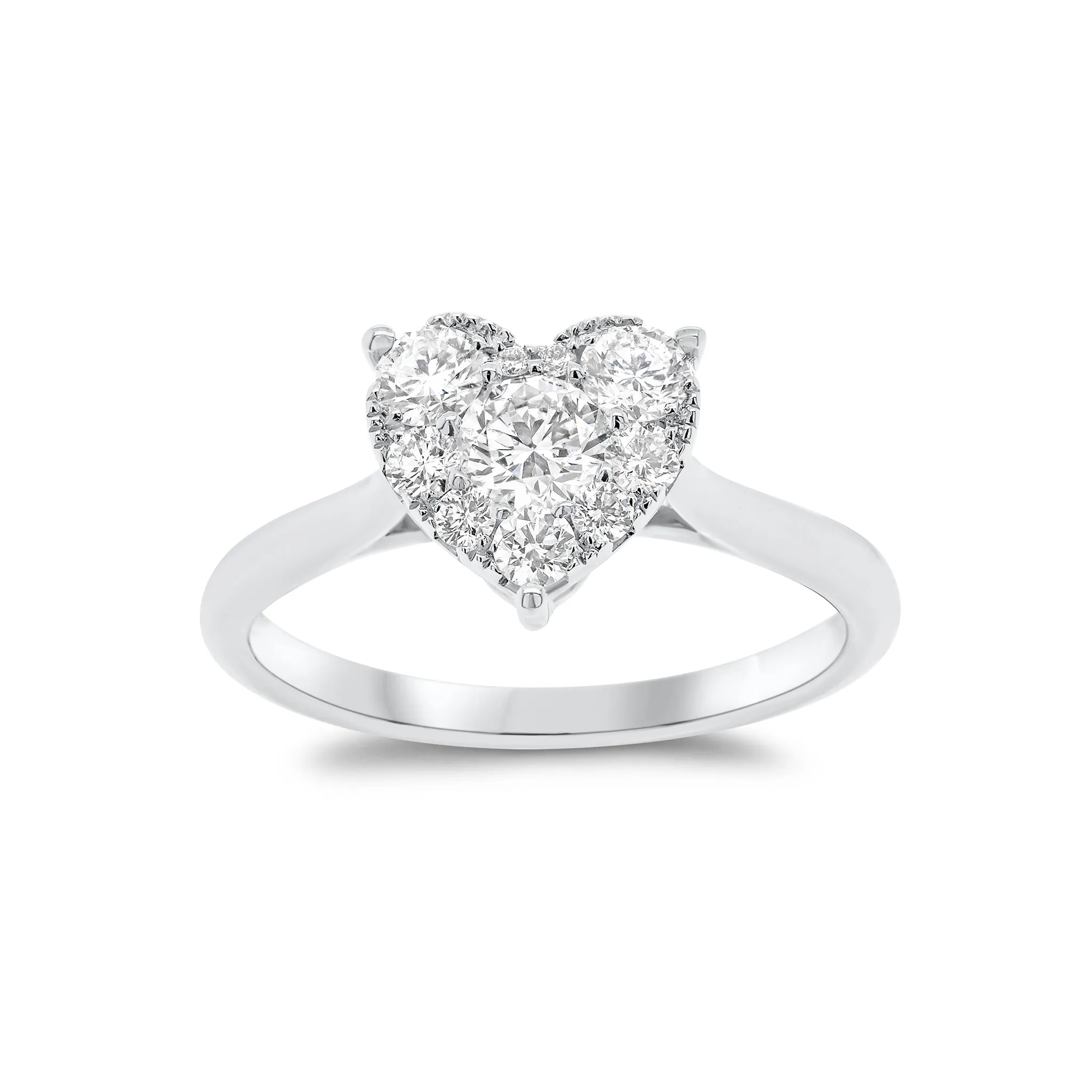 Diamond Heart Engagement Ring