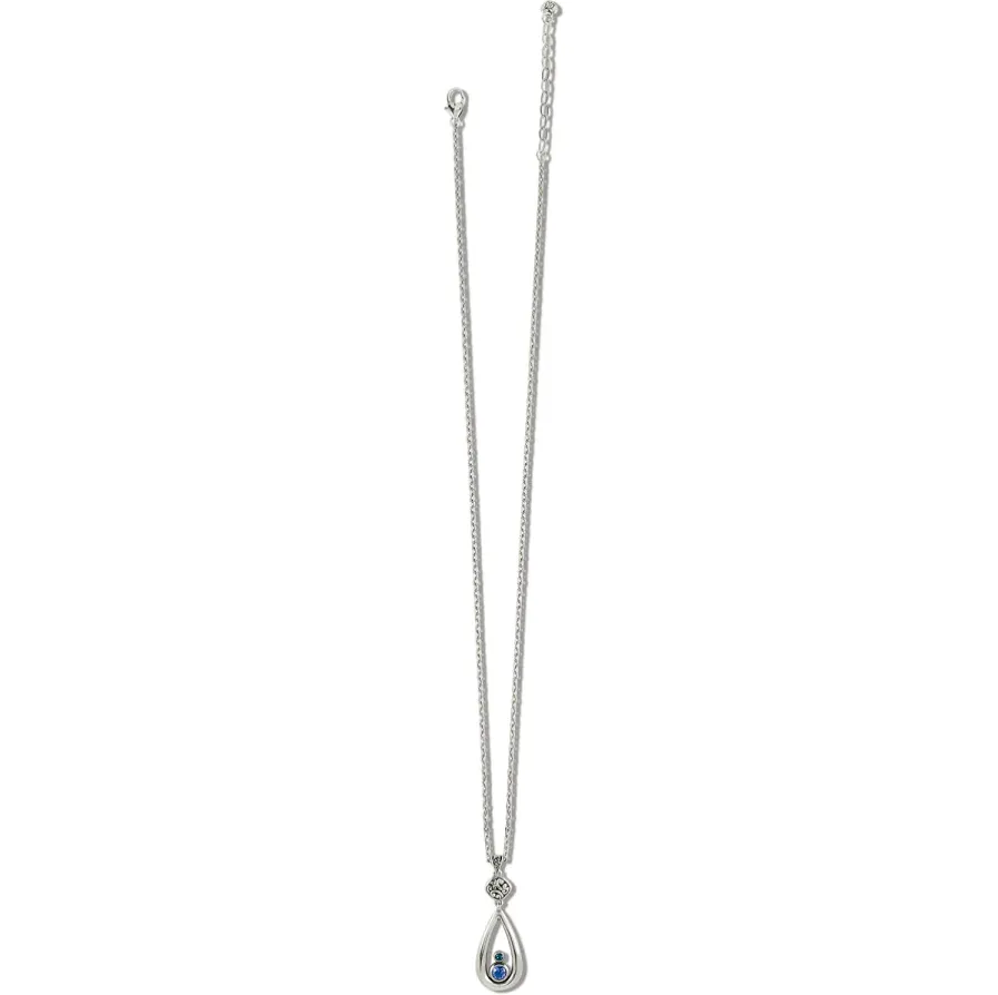 Elora Gems Teardrop Necklace - Sapphire