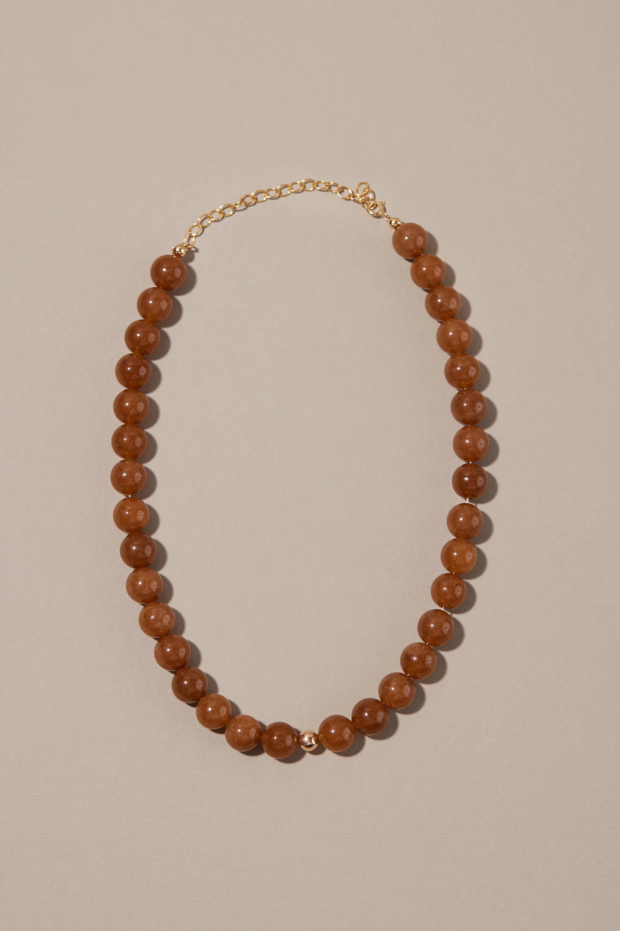 ERA CARAMEL BEADED NECKLACE
