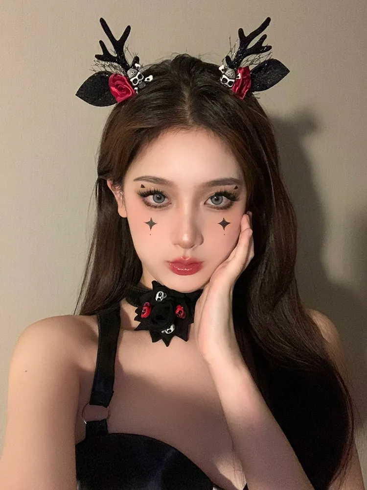 Exaggerated Spider Skull Headwear