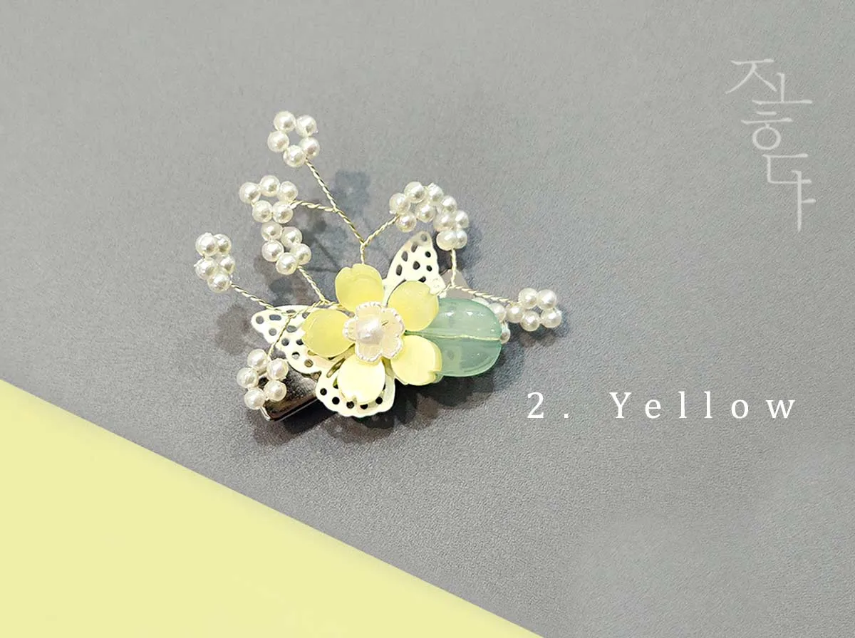 Flower on Butterfly Hair Pin (2 Colors)