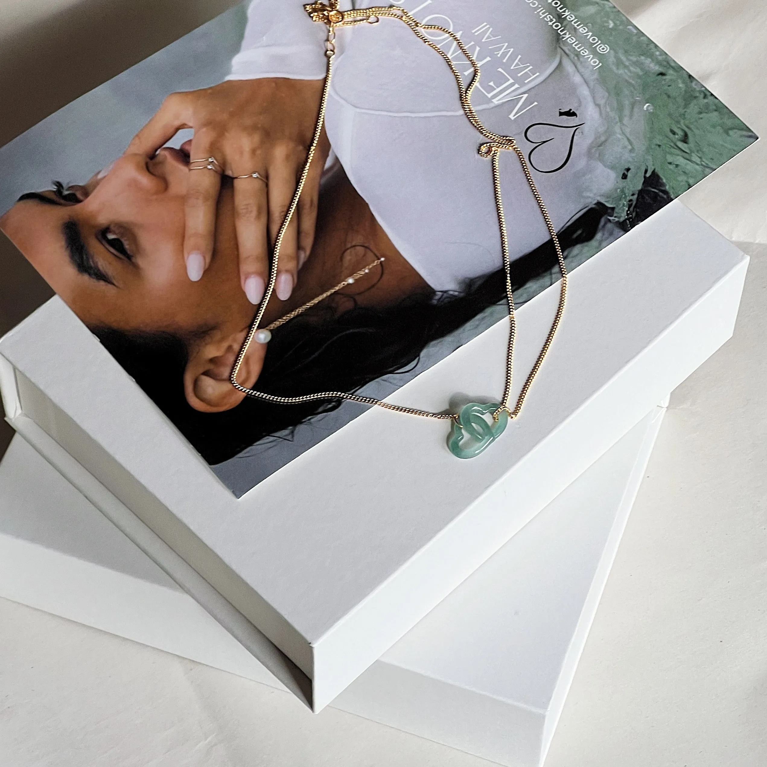 Forever Link Jade Heart Necklace