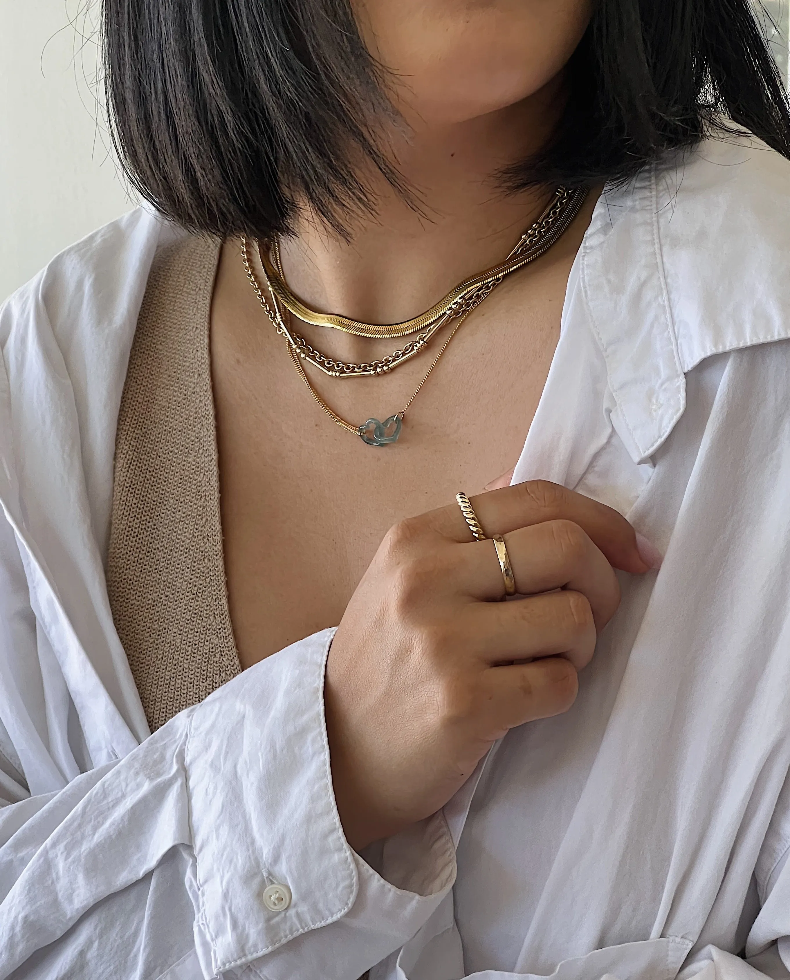 Forever Link Jade Heart Necklace