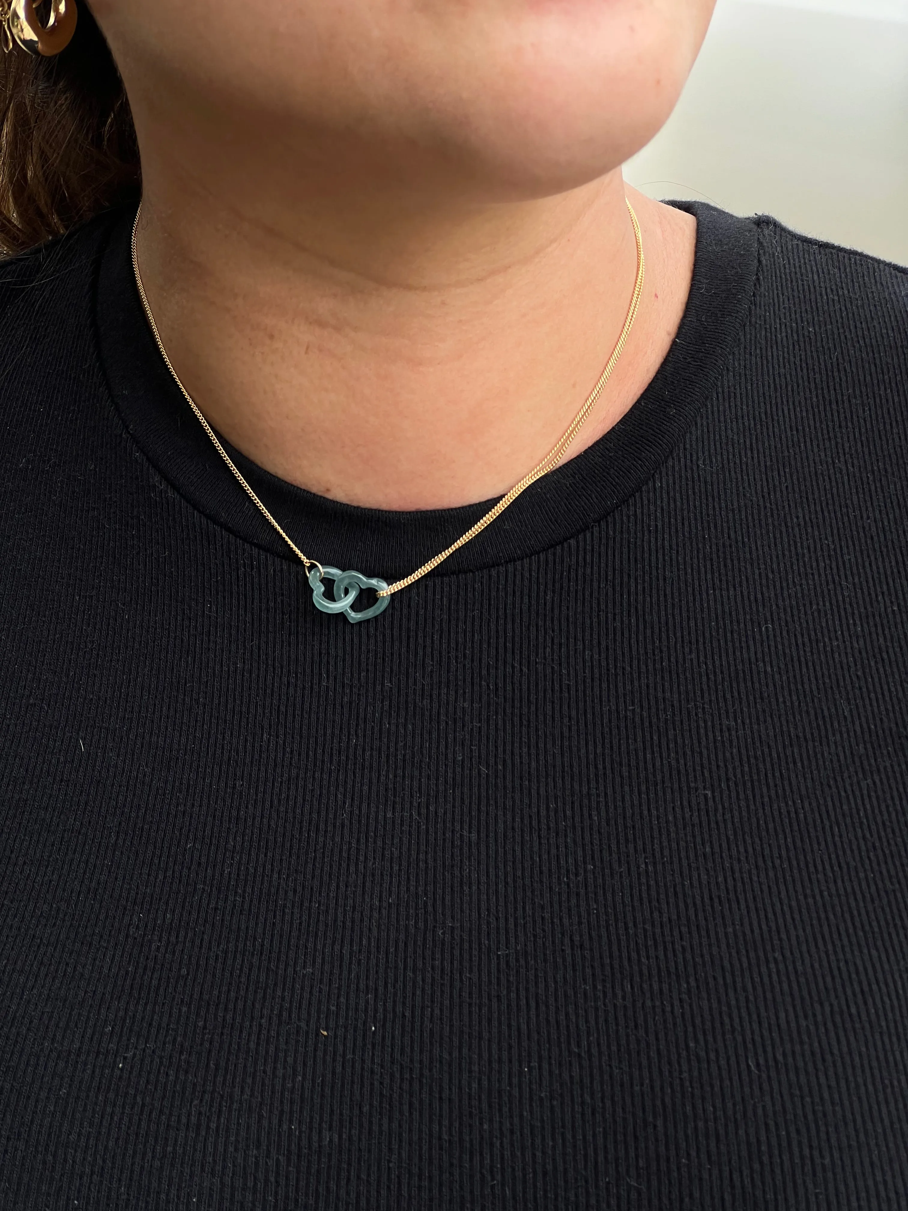 Forever Link Jade Heart Necklace