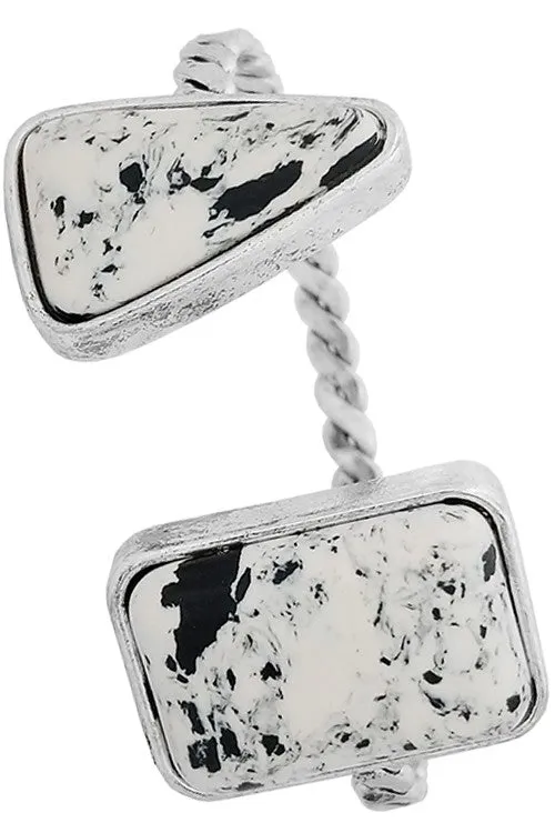 Gemstone Cable Cuff Bracelet