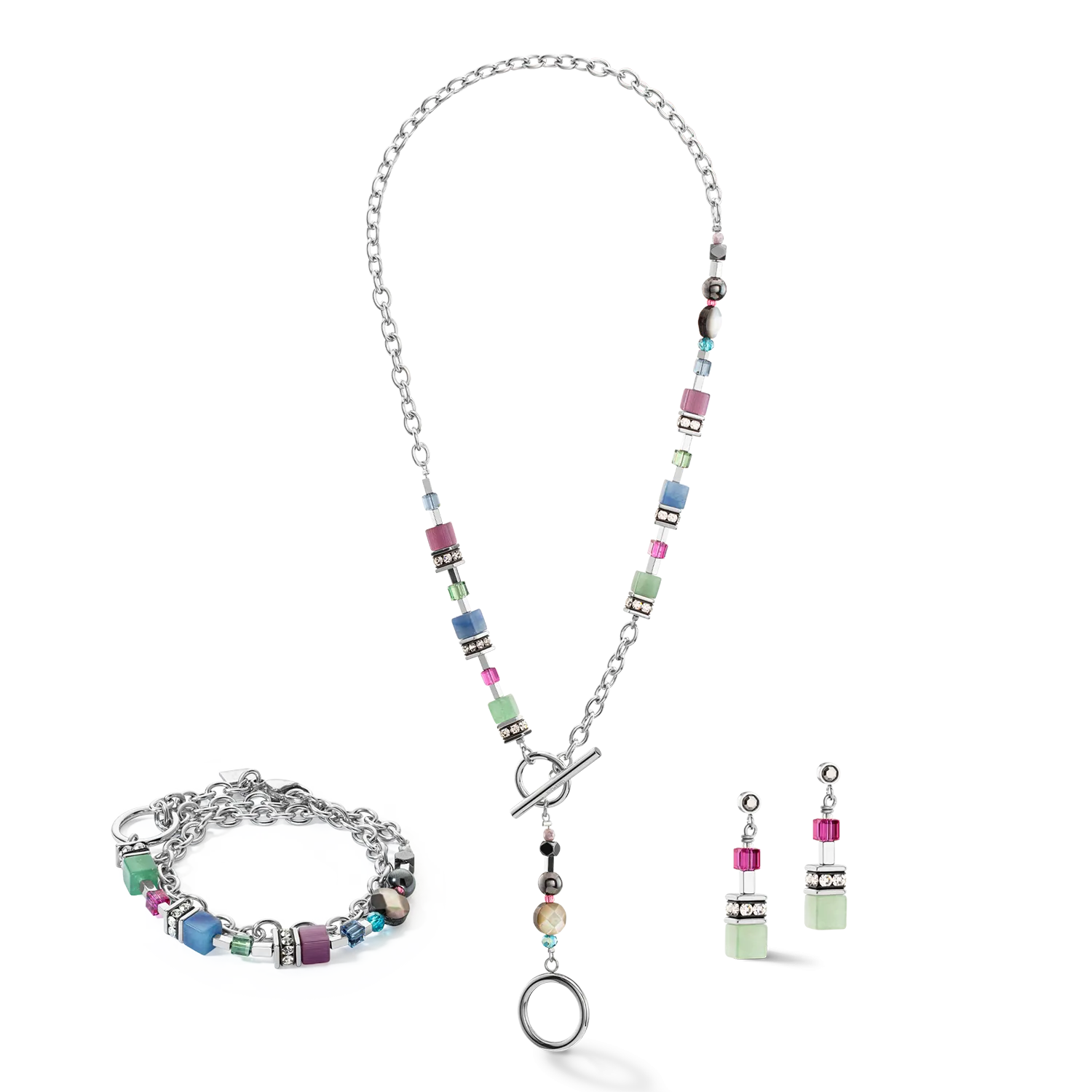 GeoCUBE® Fusion bracelet Multicolour Gemstone