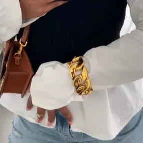 Gold Chunky Large Link Chain Bracelet