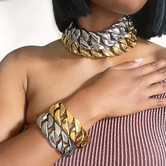 Gold Chunky Large Link Chain Bracelet