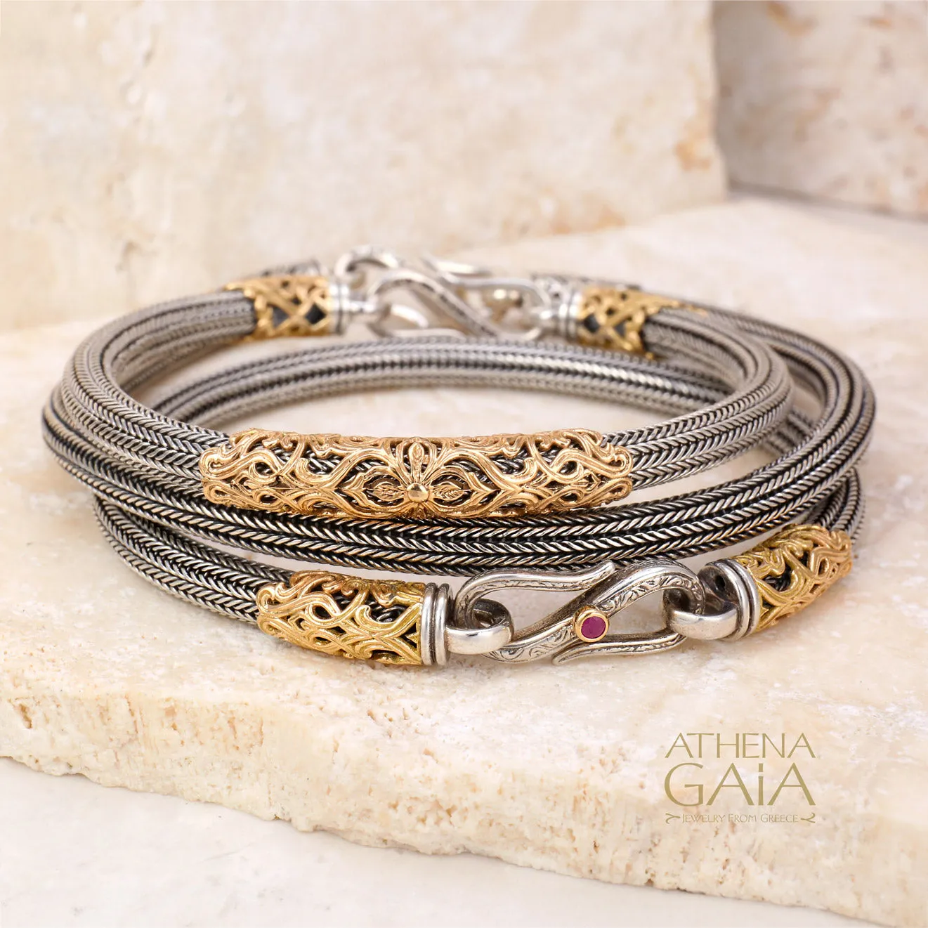 Gold Collar Strap Bracelet