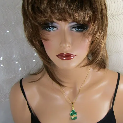 Green Clover Pendant Necklace
