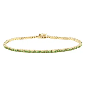 Green Gemstone Gold Bracelet