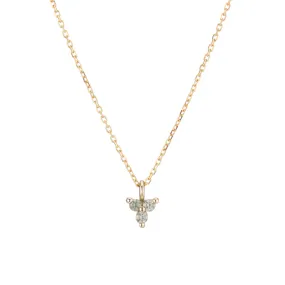 Green Sapphire Triad Necklace (ready to ship option)*