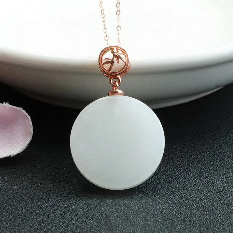 Hotan Jade Fortune's Favor Sterling Silver Necklace