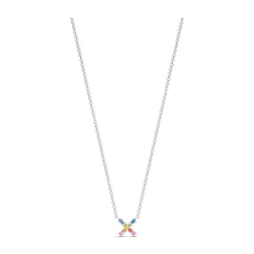 Icon Kiss Rainbow Necklace | White Gold
