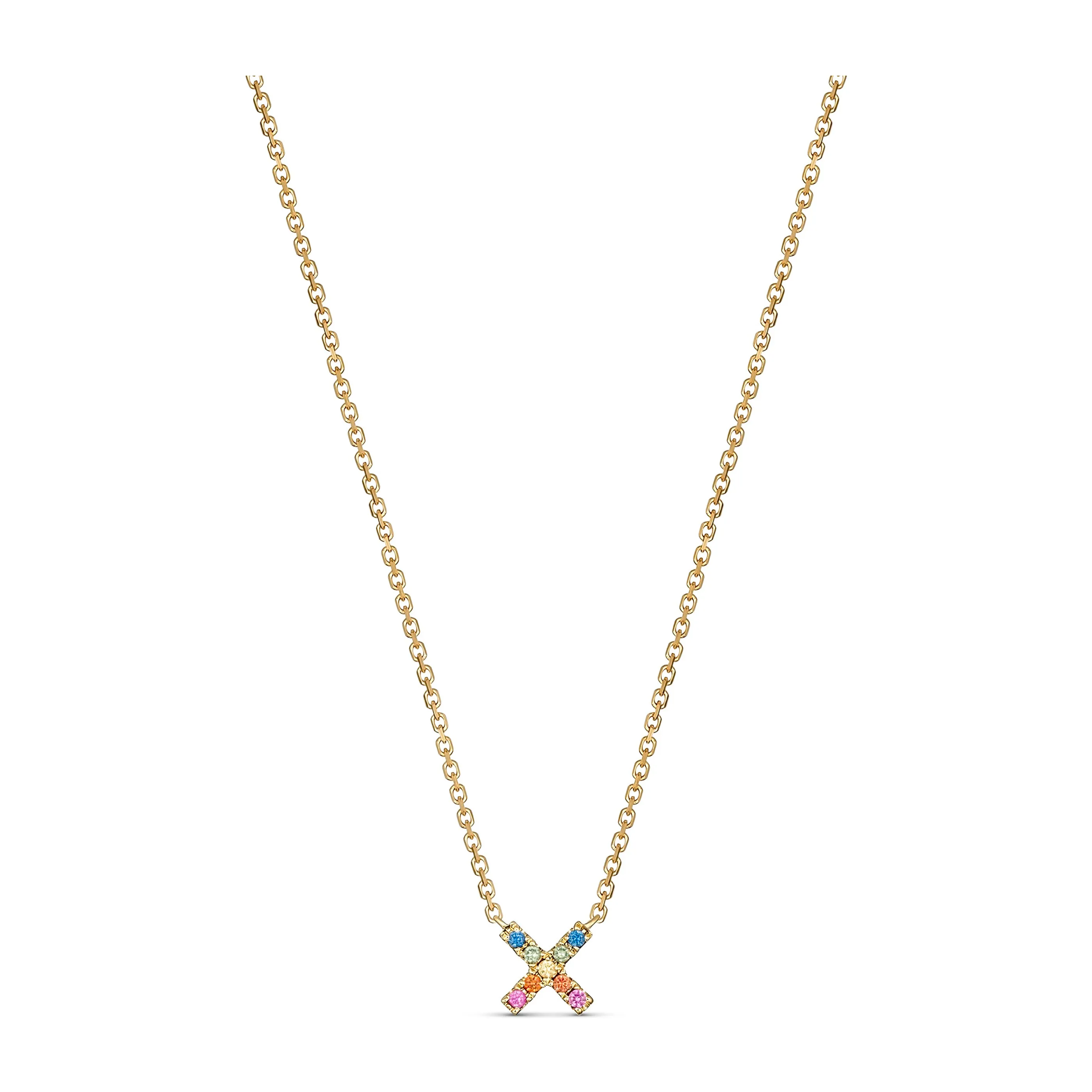 Icon Kiss Rainbow Necklace | Yellow Gold