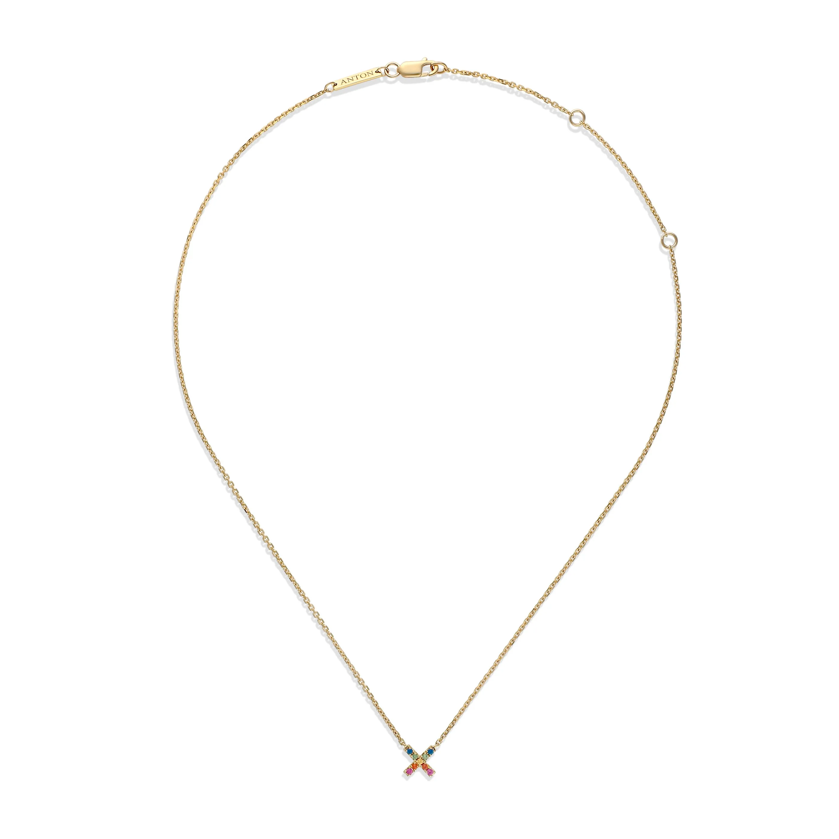 Icon Kiss Rainbow Necklace | Yellow Gold