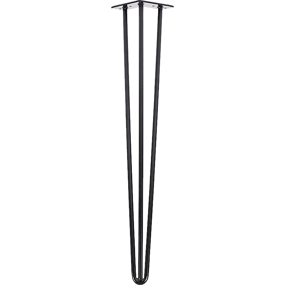 Industrial 3-Rod Steel Hairpin Table Legs 71cm, Set of 4