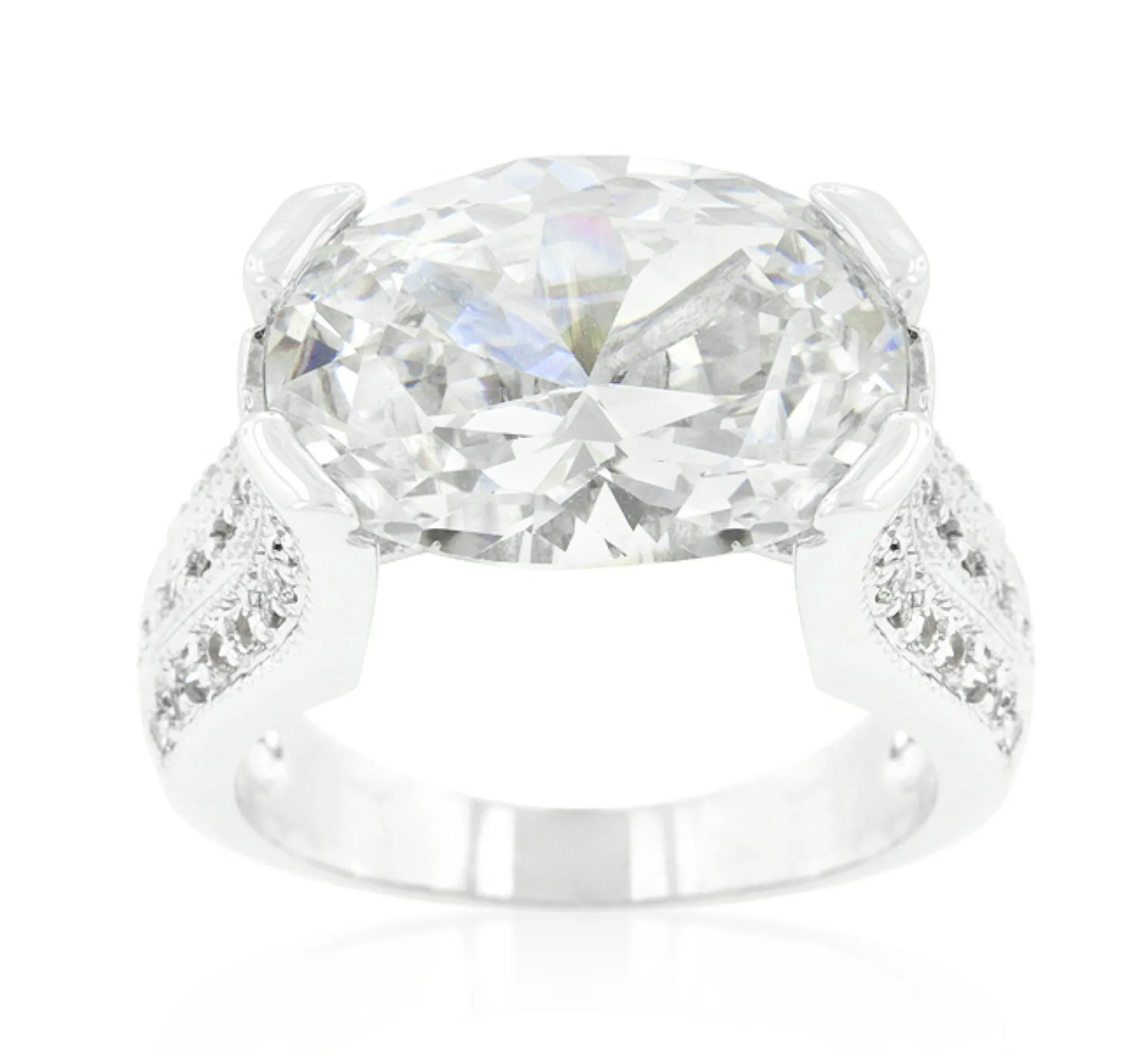 Ivanna Oval Cut Engagement Statement Ring | 13ct