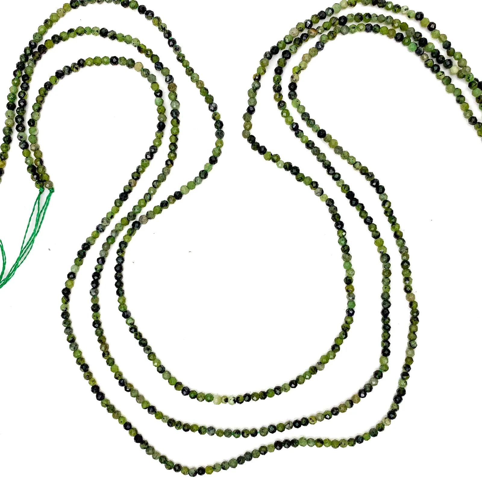 Jade 2mm Faceted Rounds Bead Strand