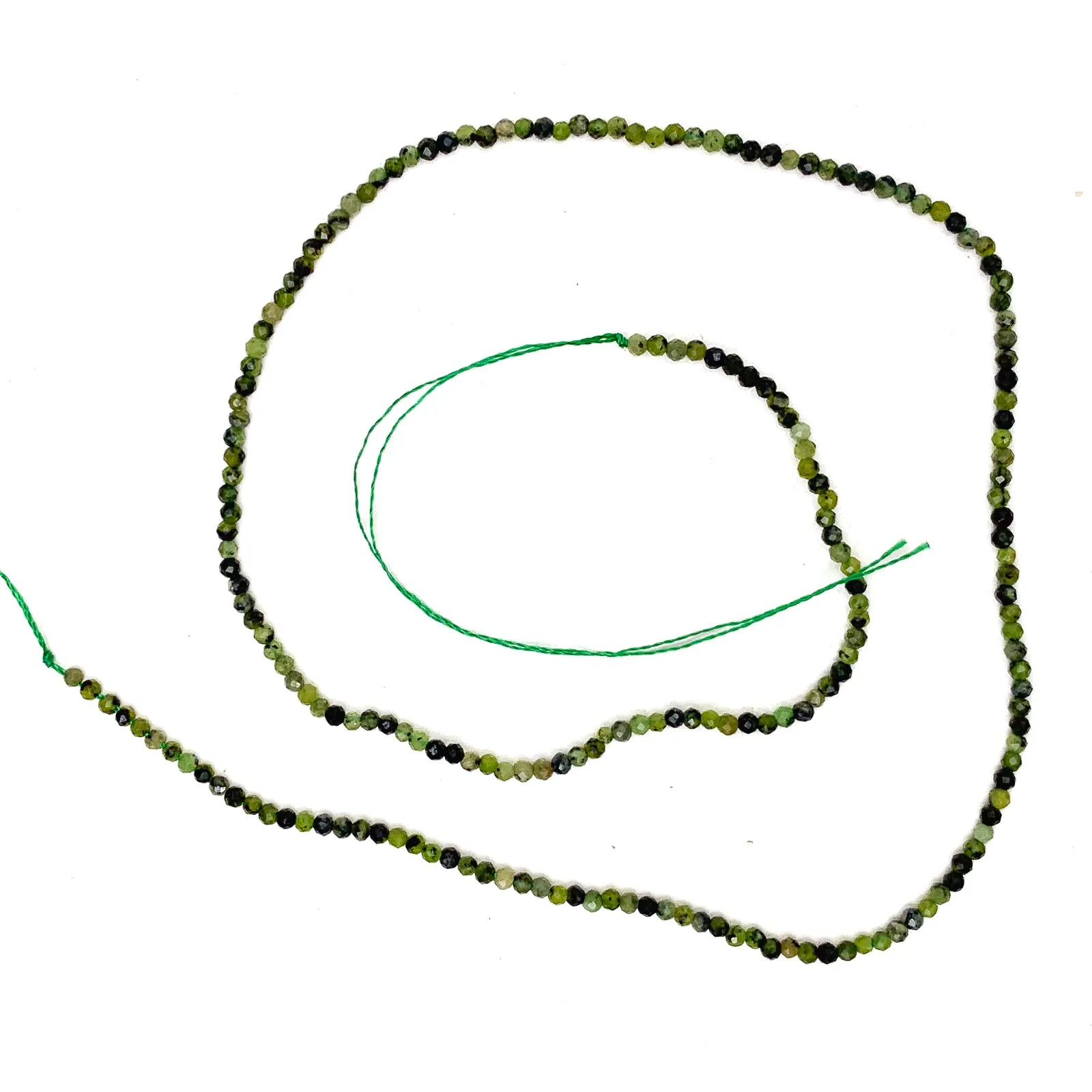 Jade 2mm Faceted Rounds Bead Strand