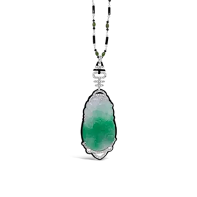 Jade, Diamond & Onyx Necklace