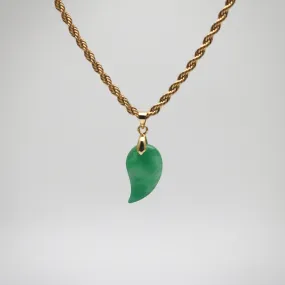 Jade Pendant Necklace - Comma